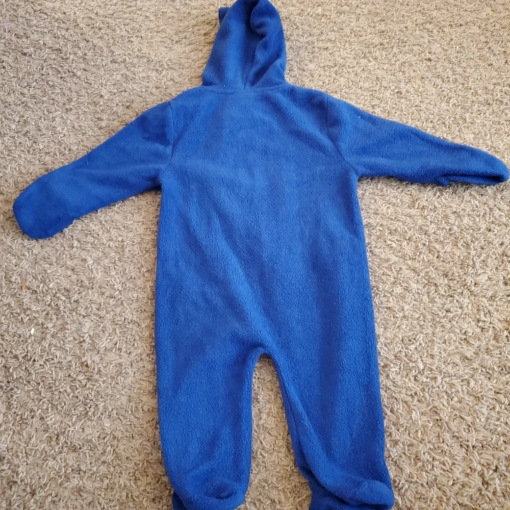 Vintage Disney Winnie‎ the Pooh Blue Baby Snow Suit 6 To 9 Months Embroidered